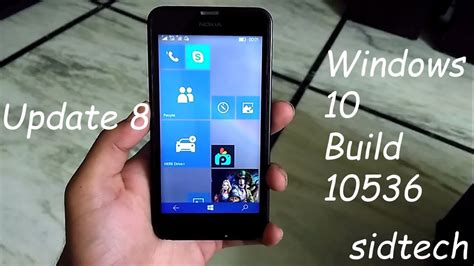 Windows 10 Mobile Update 8 Build 10536105361004 On Lumia 630 Youtube