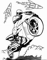 Wheels Coloring Motorcycle Hot Pages Printable Print sketch template