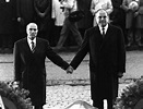 French President François Mitterrand and German Chancellor Helmut Kohl ...
