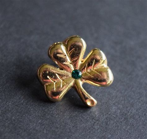 Clover Pin Shamrock Pin Clover Brooch Irish Pin Irish Etsy Vintage