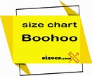 Boohoo size chart mens, womens - Sizees
