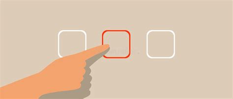 Touch Button Selection Hand Isolated Flat Vector Illustration And