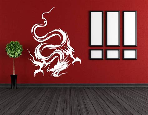Wall Decal Sticker Dragon Wings Dinosaur Chinese Dragon 1645t Wall