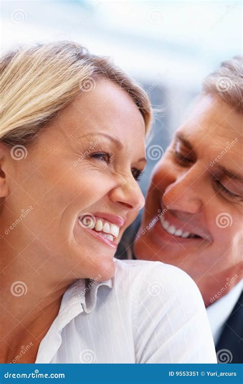 Mature Couple Happily Laughing Together Stock Image Image Of Handsome Friendship 9553351