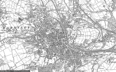 Historic Ordnance Survey Map Of Barnsley 1851 1890