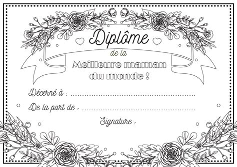 Diplome A Colorier Fete Des Meres Coloriage Fete Des Maman A Imprimer The Best Porn Website