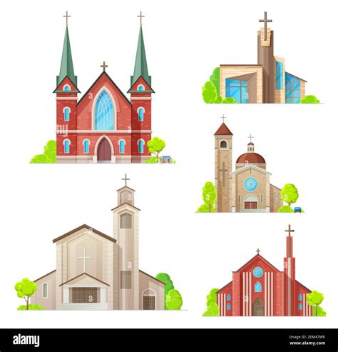 Church Buildings Cathedral Chapels And Monastery Facades Icons