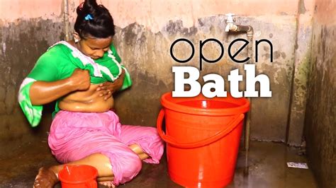 Vabhi Bath Openly Cute Village Girl Show Everything When Bath Youtube