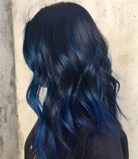 Allow your hair to air dry for best results. Blue Black Hair Color Ideas, Best blue highlights in black ...