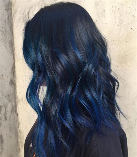 The shades and level of permanence are also different between all these products. Blue Black Hair Color Ideas, Best blue highlights in black ...