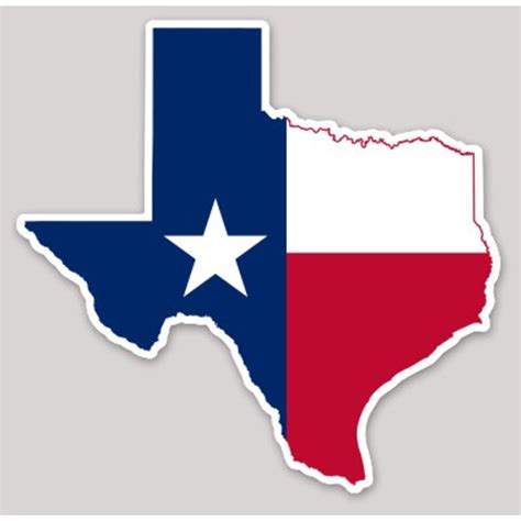 Texas Lone Star State Flag Outline Vinyl Sticker At Sticker Shoppe