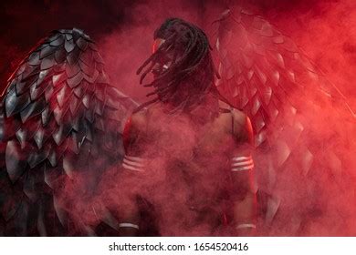 Dark African Angel Naked Torso Stand Stock Photo Shutterstock