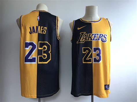 Mens Los Angeles Lakers 23 Lebron James Blackgold Fashion Swingman