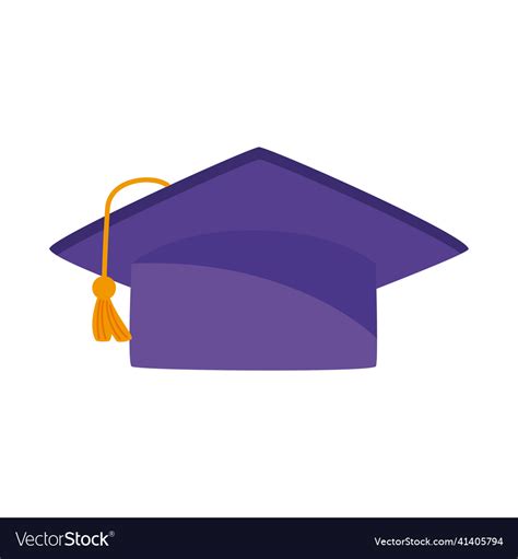 Purple Graduation Hat Royalty Free Vector Image
