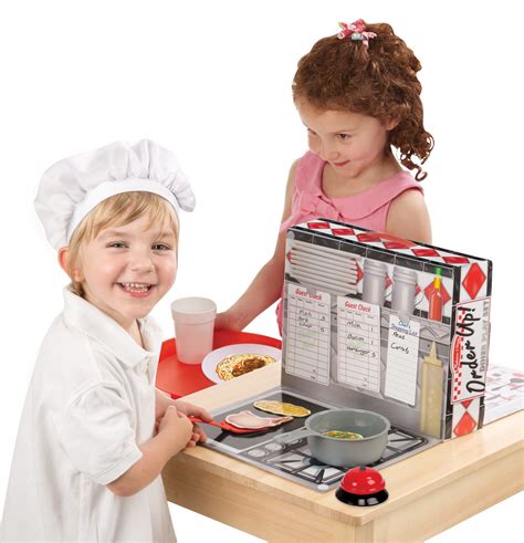 Melissa And Doug Order Up Diner Play Set With Play Food 53 Pcs Be