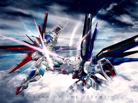 Hd Wallpaper Freedon Vs Strike Gundam Seed Destiny Gundam Gundam Seed