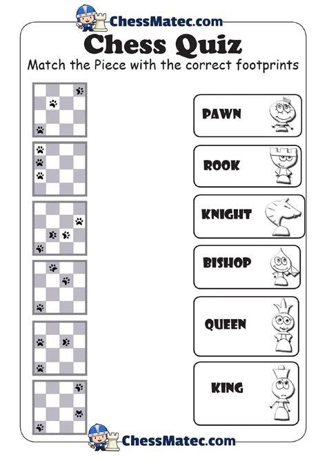 Chess Worksheet For Beginners