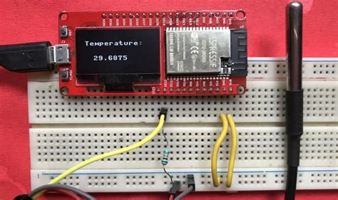 Micropython Interfacing Ds18b20 Temperature Sensor With Esp32 Sensor