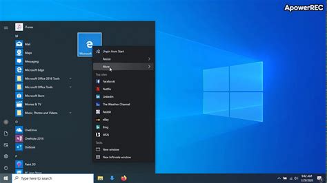 Windows 10 Tips How To Create Start Menu Taskbar And Desktop