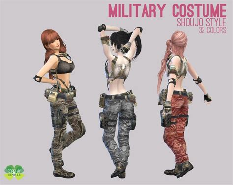 Military Costume For The Sims 4 By Cosplay Simmer Spring4sims Sims