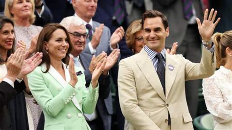 Wimbledon 2023 Eight Time Champion Roger Federer Honoured In Centre