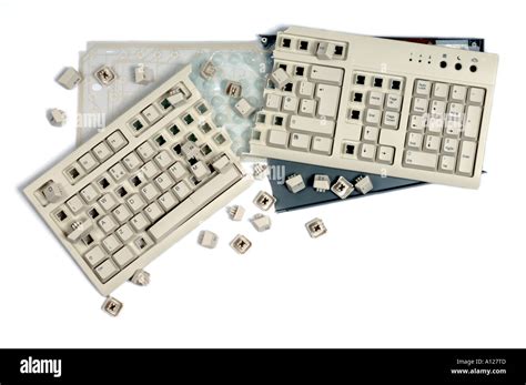 Smashed Computer Keyboard Stock Photo Alamy