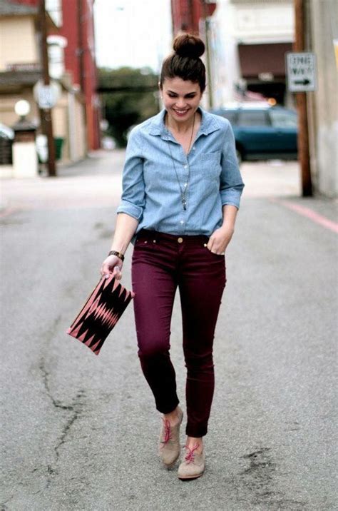 Burgundy Pants Outfit Cool Outfits Casual