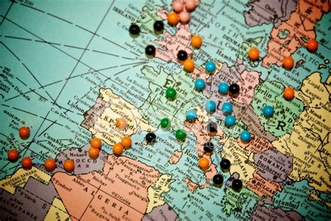 Europe Map With Pins