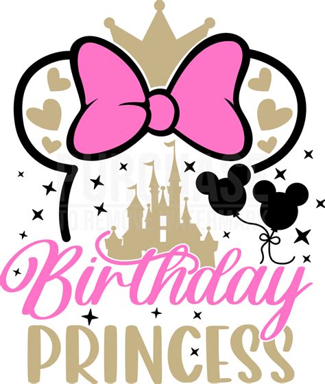 Minnie Mouse Birthday Princess Svg Birthday Princess Svg Magic Mouse Svg