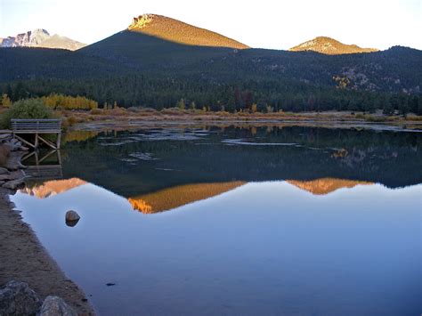 Sunrise Above Lily Lake Rocky Mountain National Park Colorado