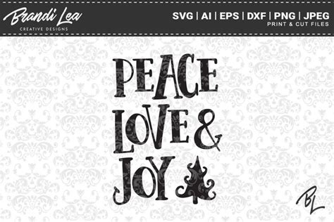 Peace Love Joy Svg Cutting Files