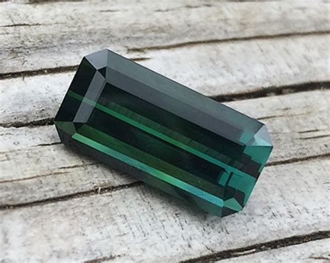 Tourmaline Green Blue Emerald Cut 525 Carats Langford Gems