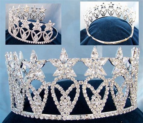 Miss Usa Replica Rhinestone Crown Tiara Crowns Halos