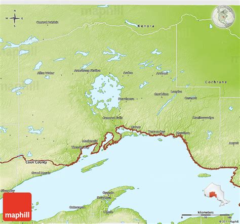 Physical 3d Map Of Thunder Bay