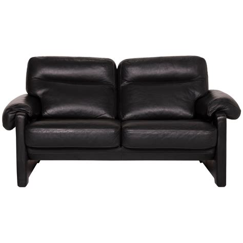 De Sede Ds 140 Designer Leather Sofa Black Three Seat Function Modern