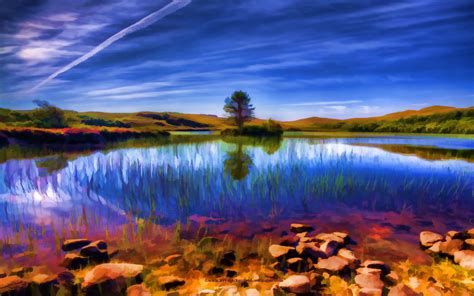 Free Download Beautiful Loch In Summer Beautiful Wallpaper Background 1440x900 1440x900 For