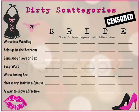 Bachelorette Party Games Who Wants To Play Dirty
