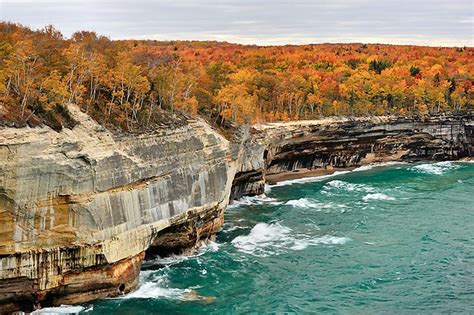 Pictured Rocks In Autumn Pictured Rocks National Lakeshore Picture