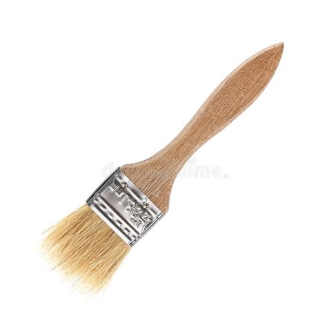 The Wooden Paint Brush Isolated On White Stock Photo Image Of
