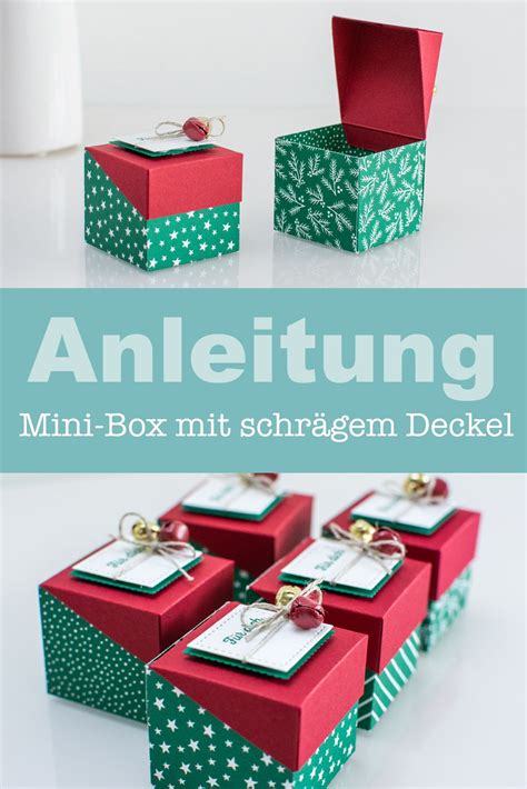 Anleitung Mini Box Mit Schrägem Deckel Und Stampin Up Produkten In