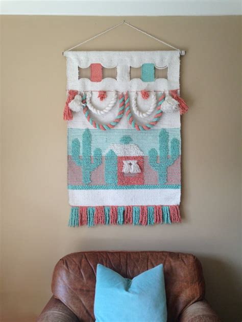 Vintage Wall Hanging Large Southwestern Woven Tapestry