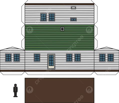 The Paper Model Of A Mobihome Paper Cutting Cottage Vector Paper