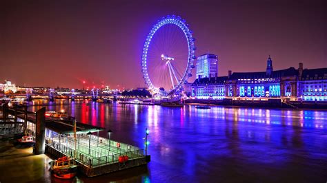London Eye Nachts 4k 5k Hd Desktop Hintergrundbild Widescreen High