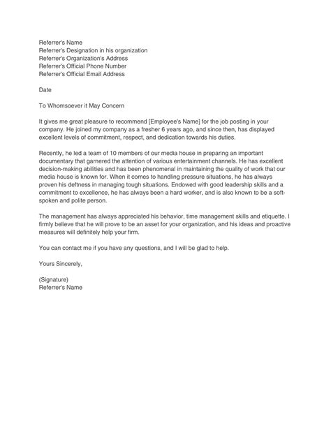 Letter Of Job Recommendation Database Letter Template Collection