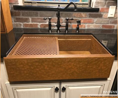 Legacy Hammered Copper Farmhouse Sink Undermount Havens Metal