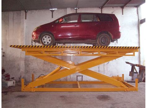 scissor mild steel hydraulic car lift for parking 2 4 tons at rs 350000 in new delhi