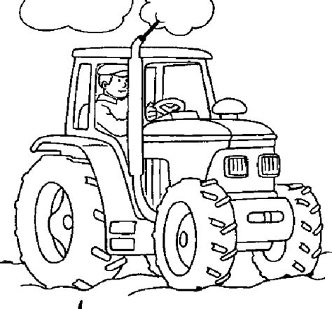 Tractor Desene De Colorat