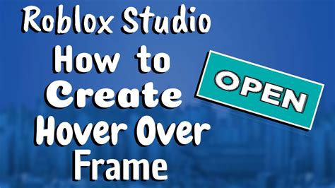ROBLOX STUDIO How To Create A Hover Over Frame GUI TUTORIAL YouTube
