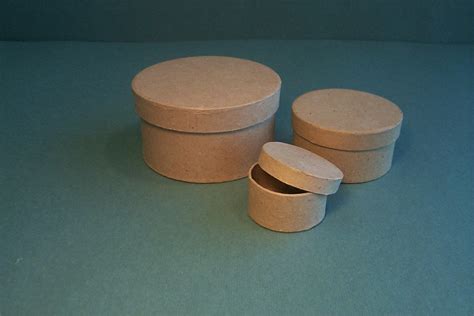 General Craft Supplies Paper Mache Round Box 4 Pkg 12