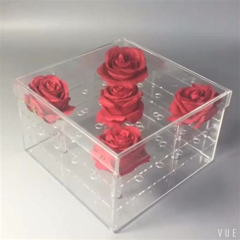 Acrylic T Box For Roses Clear Acrylic Flowers Box Buy Clear